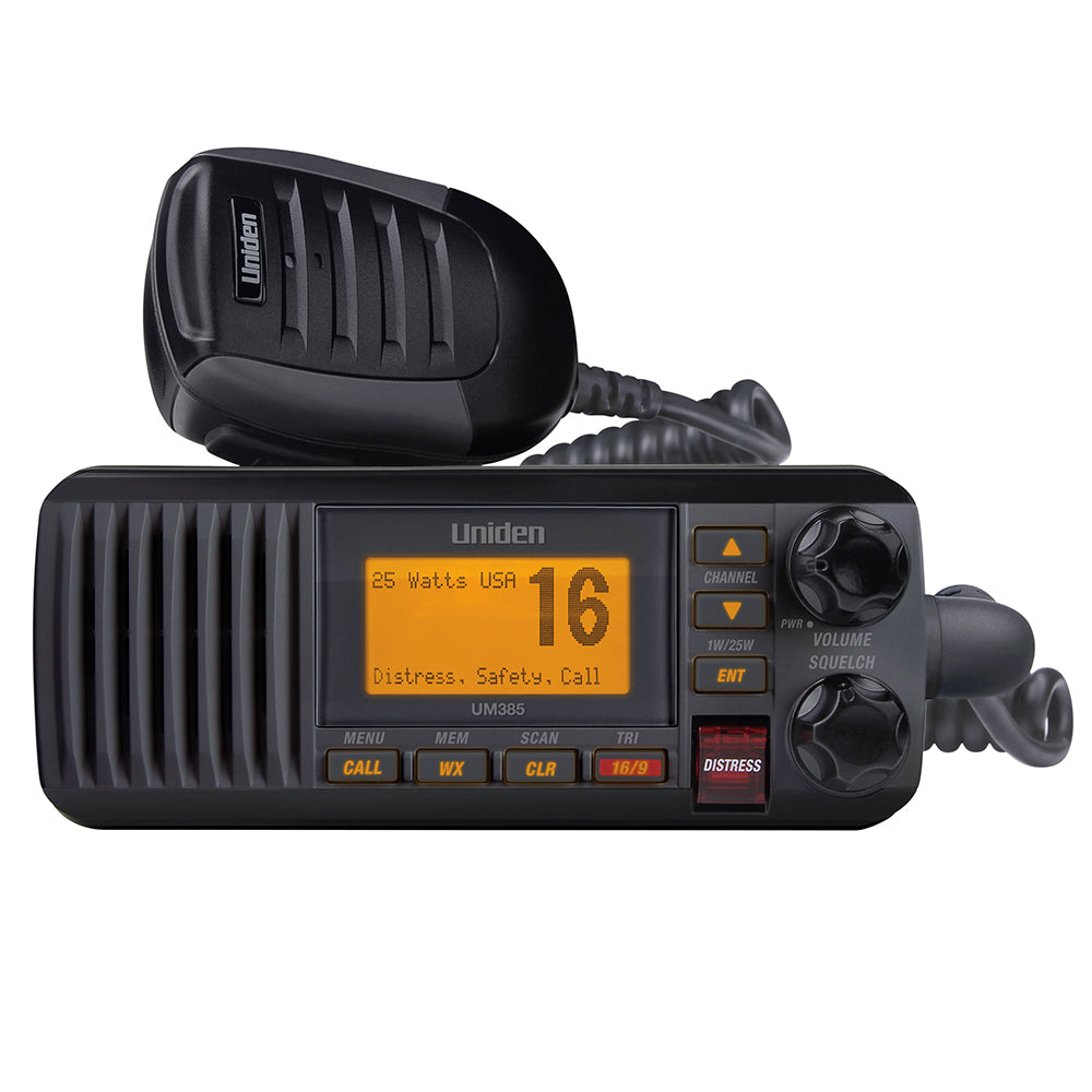 Uniden UM385 Fixed Mount VHF Radio (Black)