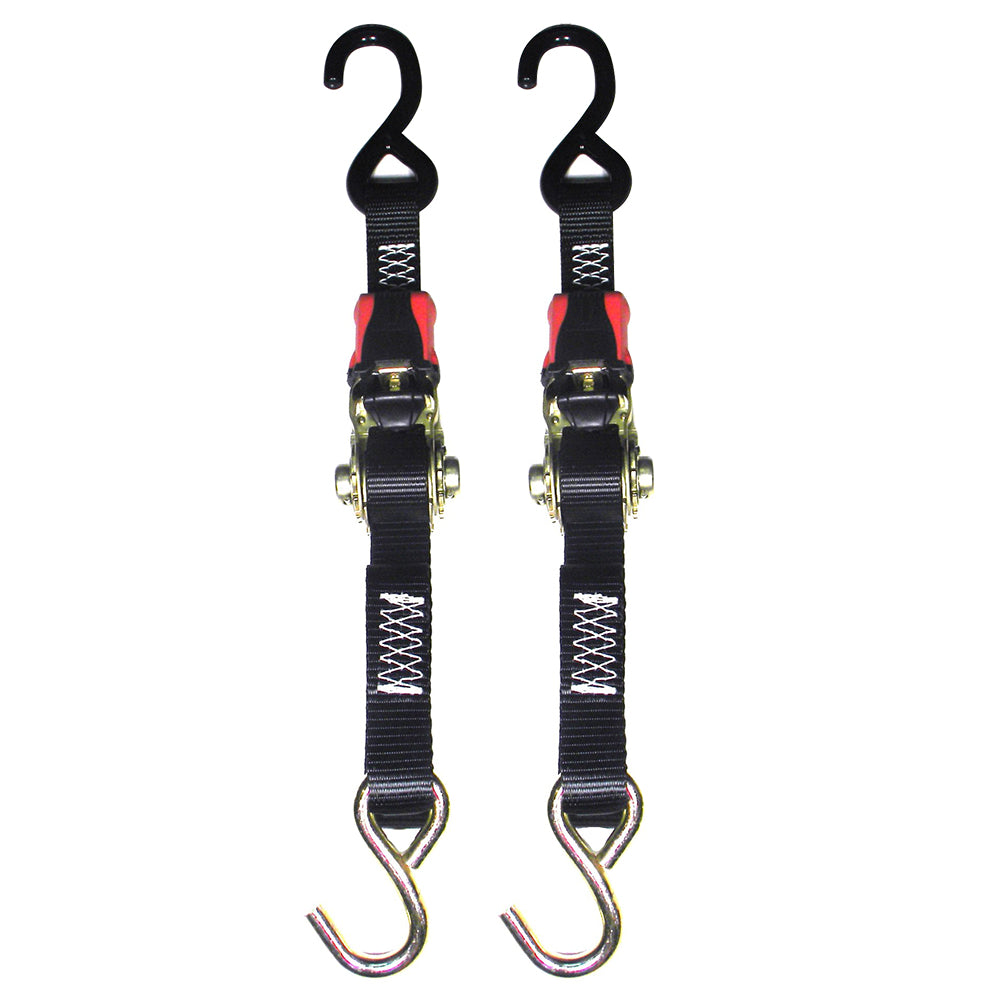 Rod Saver Rubber Ratchet Tie-Down (1"x 4 -Pair)