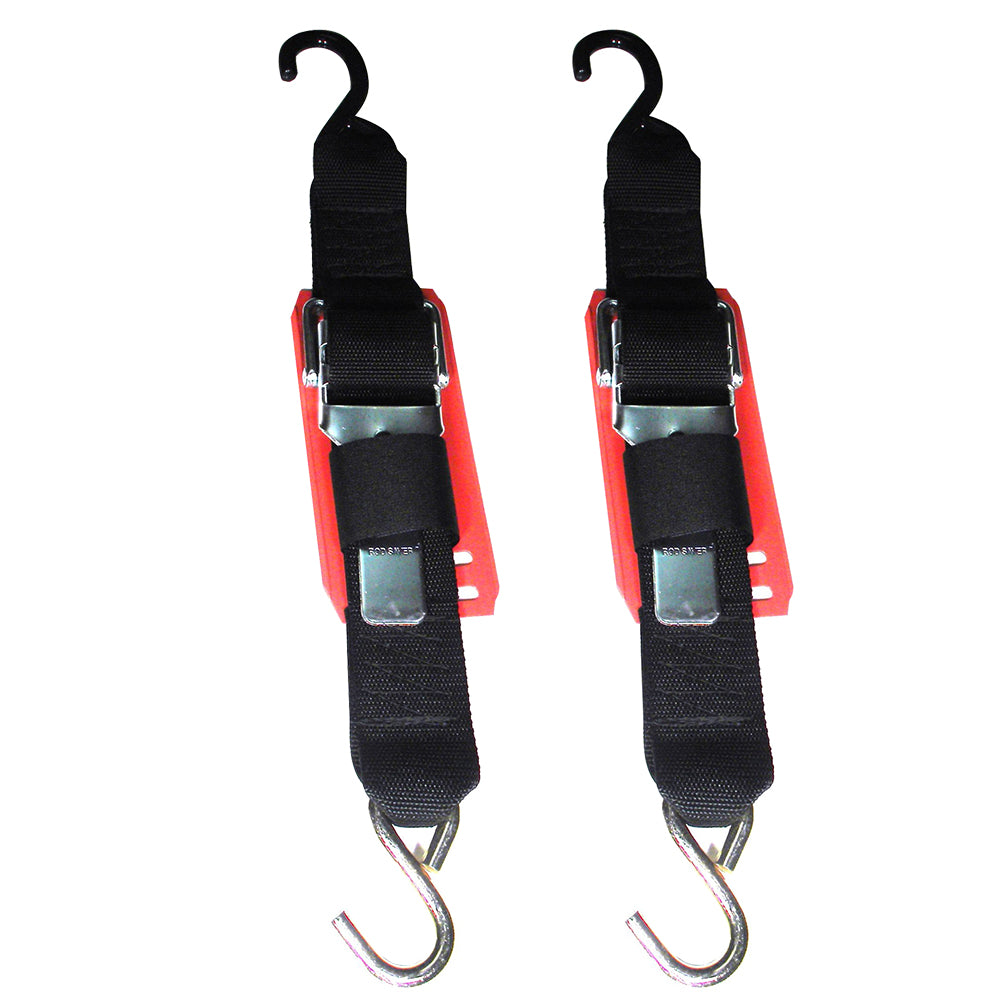 Rod Saver Paddle Buckle Trailer Tie-Down w/Vinyl Pad (2"x 6 -Pair)