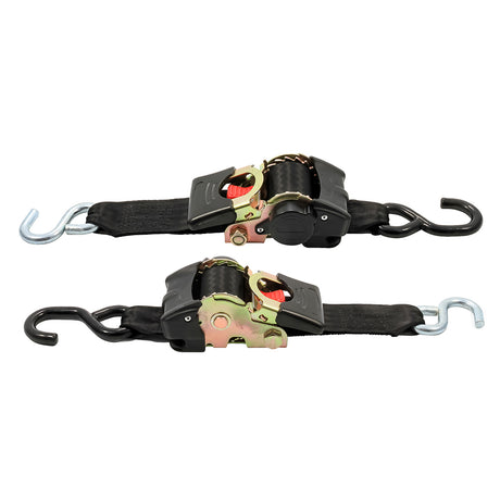 Camco Retractable Tie Down Straps-Dual Hooks