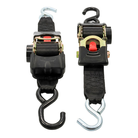 Camco Retractable Tie Down Straps-Dual Hooks boat tie down straps
