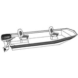 Carver Performance Poly-Guard Styled-to-Fit Boat Cover f/16.5 Open Jon Boats - Shadow Grass (74203C-SG)