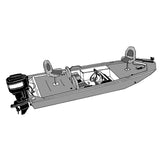 Carver Performance Poly-Guard Styled-to-Fit Boat Cover f/16.5 Jon Style Bass Boats - Shadow Grass (77816C-SG)