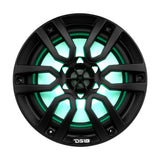 DS18 HYDRO 8" 2-Way Marine Speakers w/RGB LED Lights 375W - Matte Black [NXL-8BK]