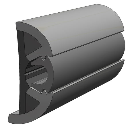 TACO SuproFlex Rub Rail Kit and Gray Insert (2"H x 1.2"W x 80L)