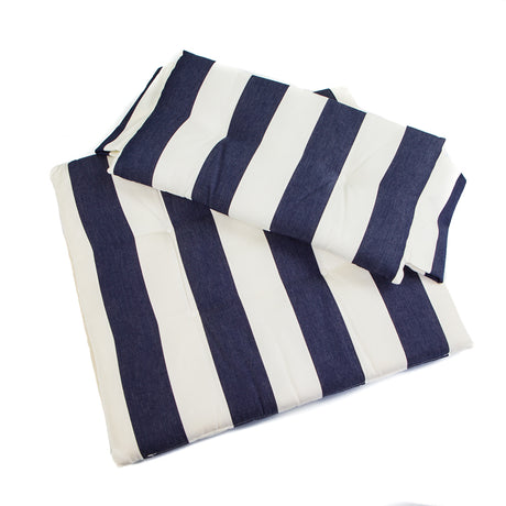 Whitecap Seat Cushion Set for Directors Chair (Navy White Stripes)