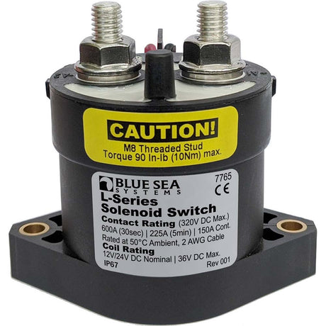 Blue Sea 7765 L-Series Solenoid Switch (150A- 12/24V DC)boat battery management system