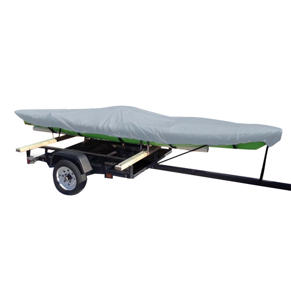 Carver Poly-Flex II Extra Wide Styled-to-Fit Cover f/13.5 Fishing Kayaks Trailerable- Grey (4013XF-10)