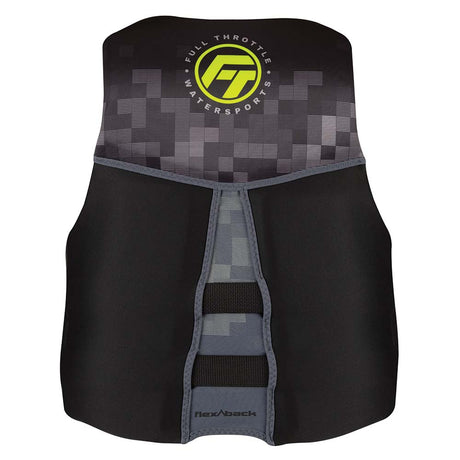 Full Throttle Mens Rapid-Dry Flex-Back Life Jacket - 2XL - Black/Green [142500-400-060-22]