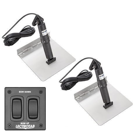 Lectrotab XKA Stainless Steel Trim Tab Kit w/Rocker Switch (12x9)