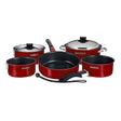 Magma Nestable 10 Piece Induction Non-Stick Enamel Finish Cookware Set (Red)