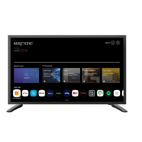 Majestic 19" 12V Smart LED TV WebOS, Mirror Cast Bluetooth marine Television