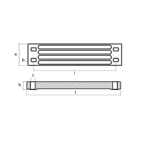 Tecnoseal Aluminum Yamaha Bar Anode f/Engine Bracket [01112-1AL]